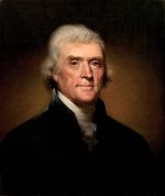 Portrait of Thomas Jefferson by Rembrandt Peale circa 1800
