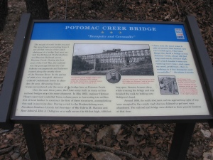 Photo of the Potomac Creek Historic Marker 